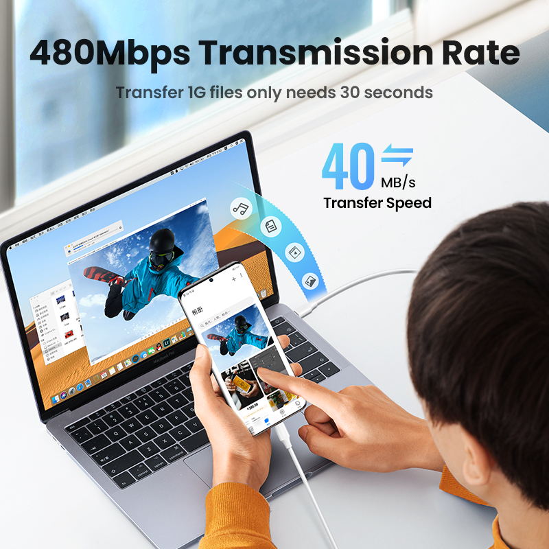 Cáp USB C sang USB C UGREEN 100W, Dây sạc nhanh 5A Type C Tương thích với PPS MacBook Pro 2022, iPad Pro 2022, Elitebook, Dell XPS/Inspiron, Samsung S23 S22 Xiaomi 11t 12t Pixel, Switch Model:15176