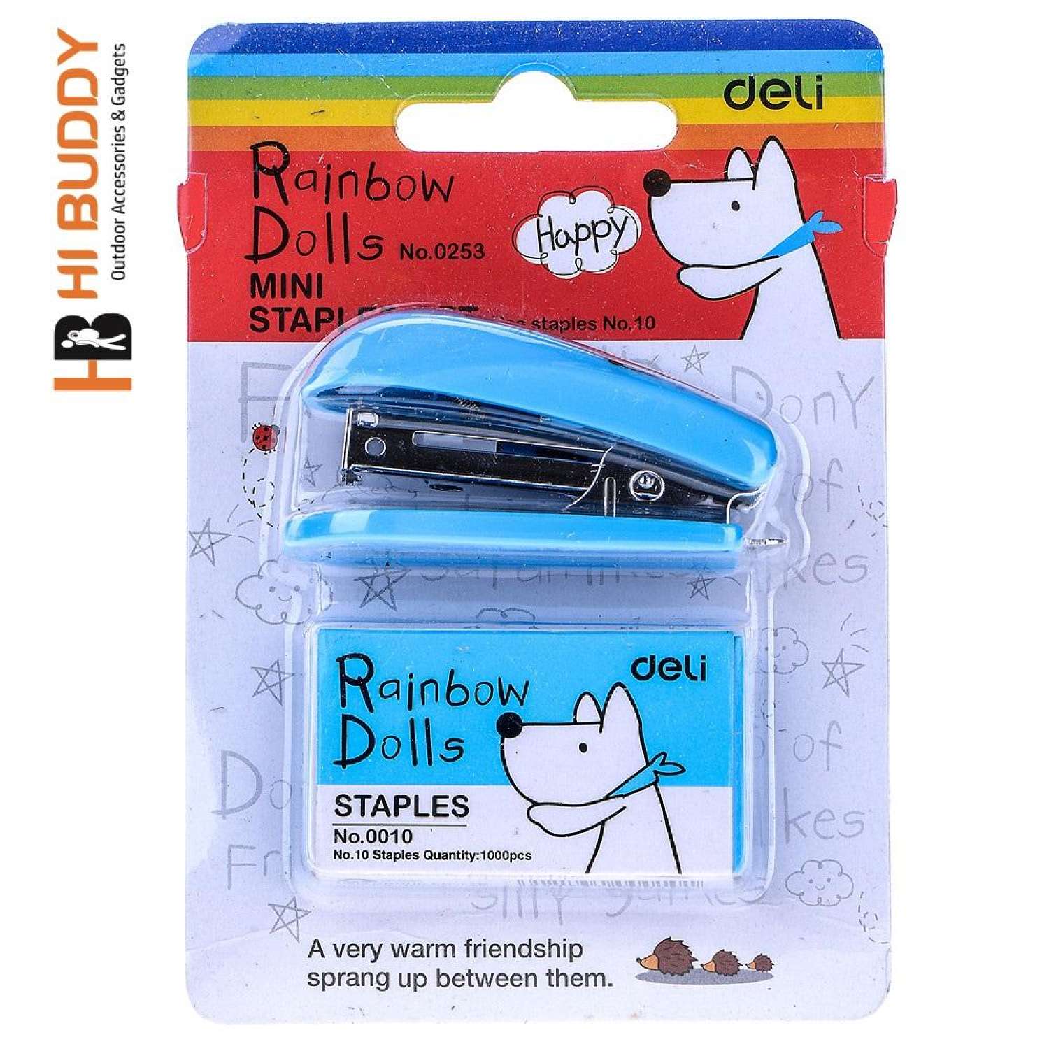 Dập ghim số 10 mini cộng 1 hộp ghim 253 ( GIAO MÀU BẤT KÌ )
