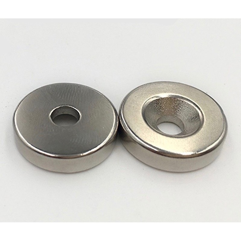 Nam châm 25x5 lỗ vát siêu mạnh, nam châm đất hiếm
