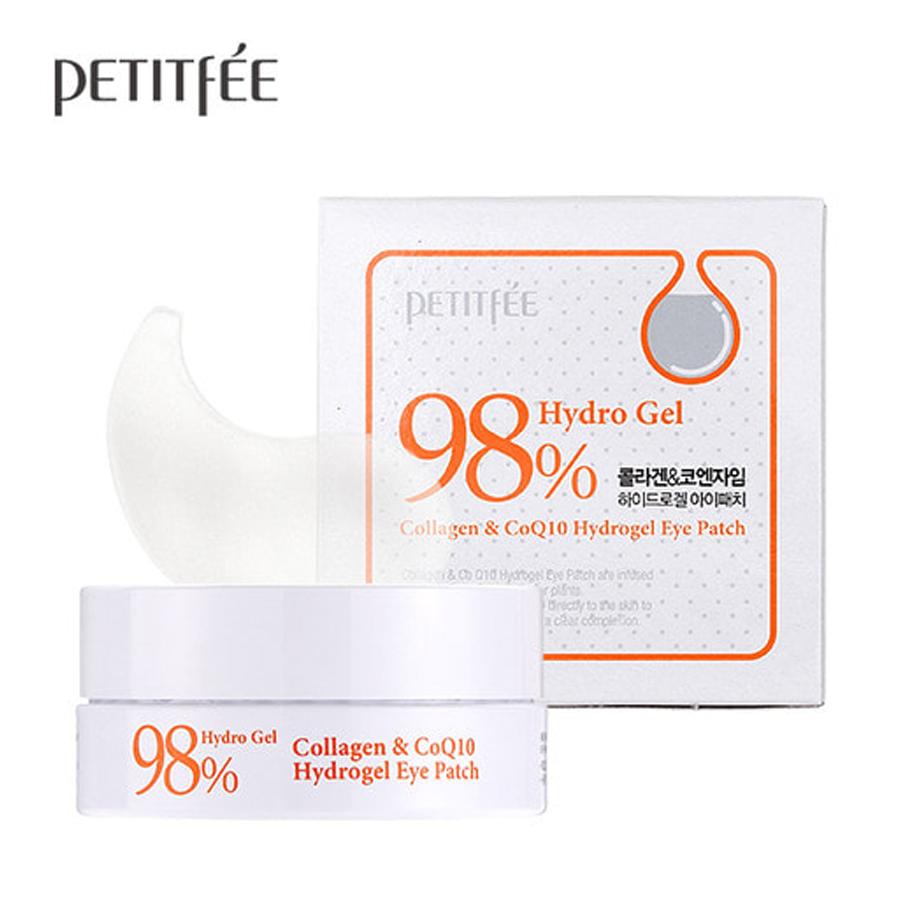 Mặt nạ mắt cao cấp PETITFEE Collagen & CoQ10 Hydrogel (60miếng/hũ)