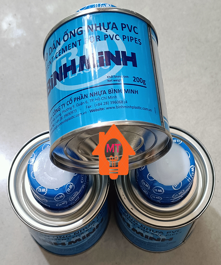 Lon keo dán ống nước bình minh 200 gram