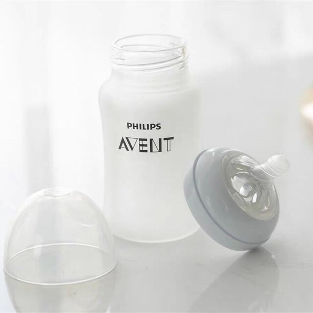 [HCM]Bình sữa thủy tinh tráng Silicon philips AVENT