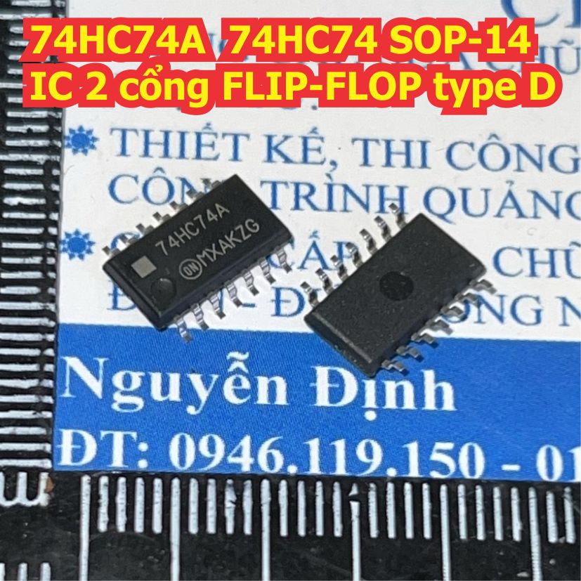 Combo 74hc74 sn74hc74n hd74hc74p 74hc74a dip-14 / sop-14 ic 2 cổng flip-flop type d kde6700