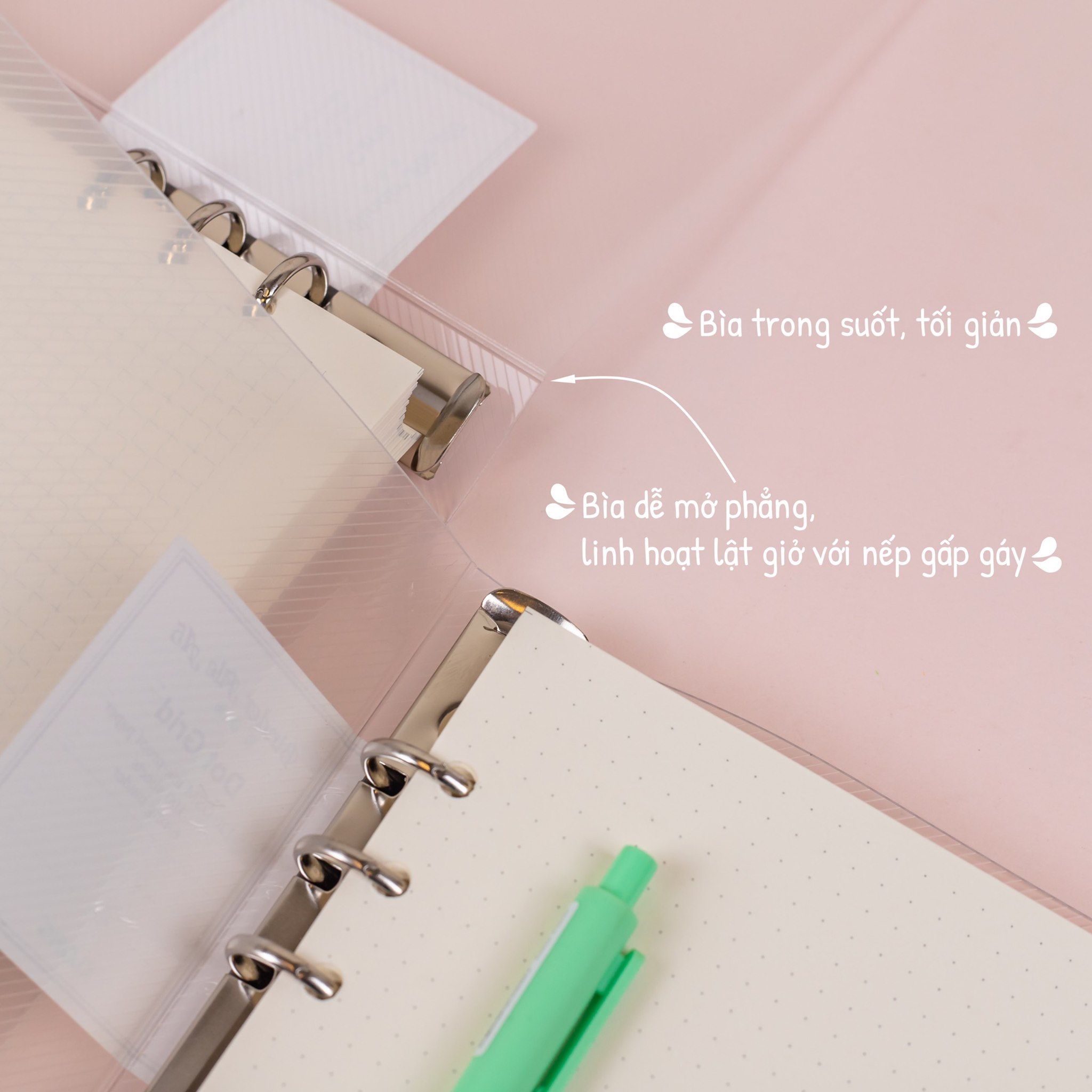 Sổ còng sắt 6 chấu Dot Grid KLONG A5 100 tờ 120/76; MS: 995