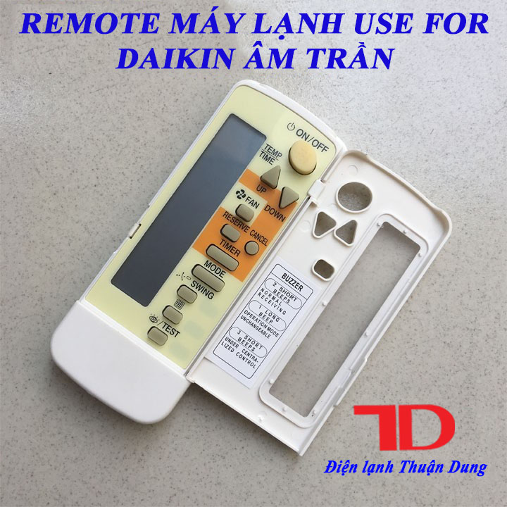 Remote dành cho máy lạnh daikin âm trần brc4c151, điều khiển dùng cho điều hòa daikin âm trần tặng kèm pin - điện lạnh thuận dung