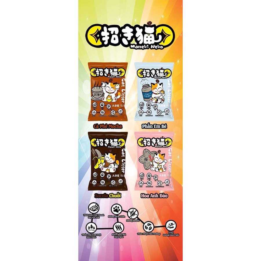 [HCM]Cát vệ sinh mèo Maneki Neko Cat litter (5L= 4kg)(Chuyên Sỉ)