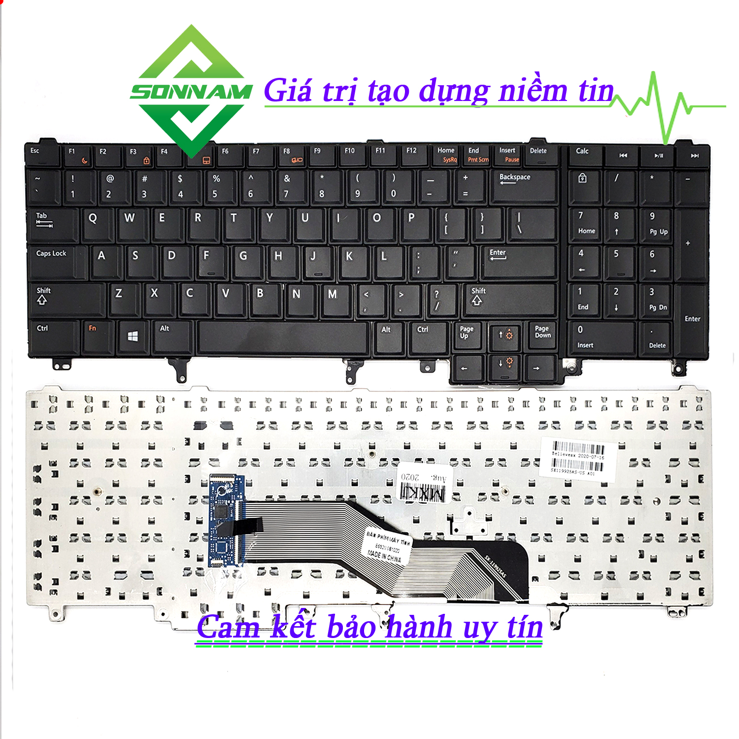 Bàn Phím Laptop Dell Latitude E6520 E6530 E5520 E5530