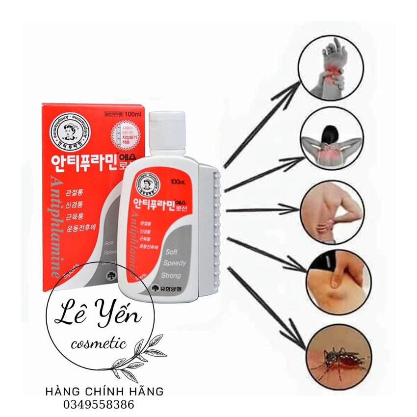 Dầu Nóng Xoa Bóp Antiphlamine Hàn Quốc 100ml (Mẫu Mới Nhất)