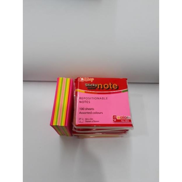 Giấy note 5 màu 76x76mm - Vpp Brendo