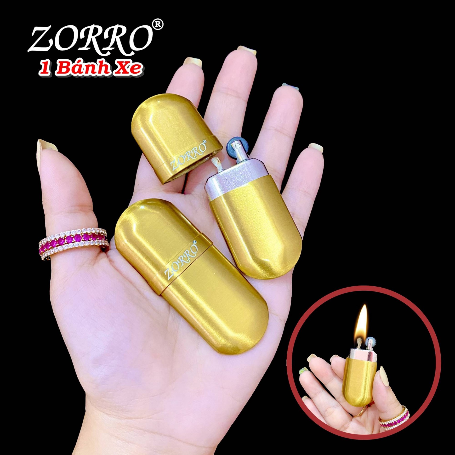 Zor_Ro Gasoline Lighter Antique 1 Wheel - (Uses Gasoline)