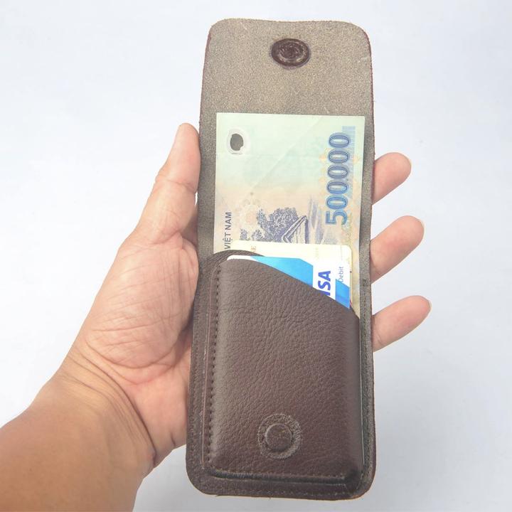 Ví nam da thật cao cấp- Ví mini- Tặng móc khoá