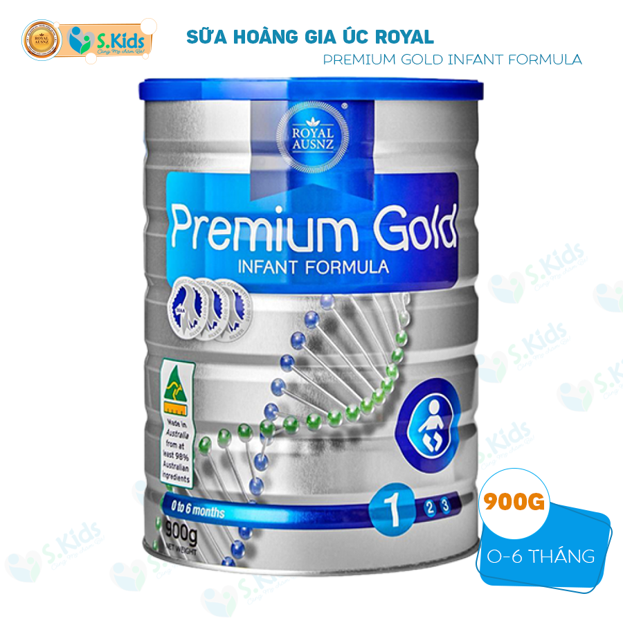MỚI Sữa Hoàng gia Premium Gold 1 Infant Formula 900g 0-6 tháng