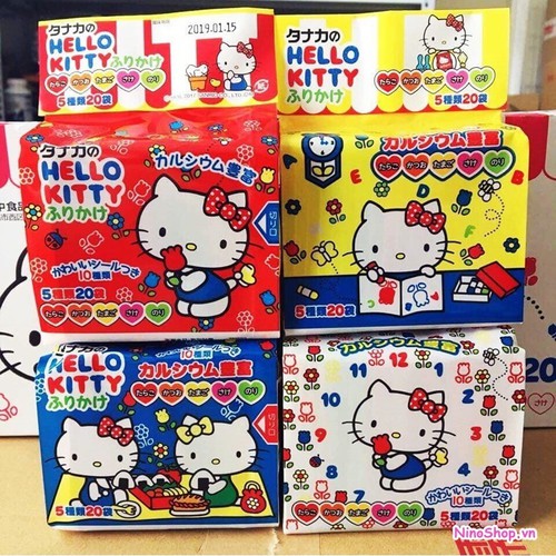 Gia Vị Rắc Cơm Hello Kitty Nhật Bản 20 Gói Nhỏ