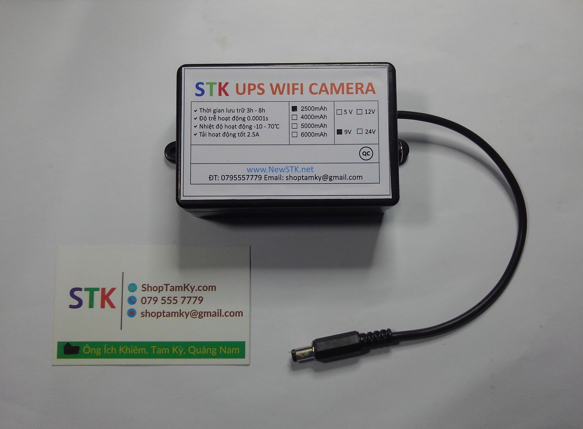Nguồn dự phòng 9v - 3000mah - ups 9v