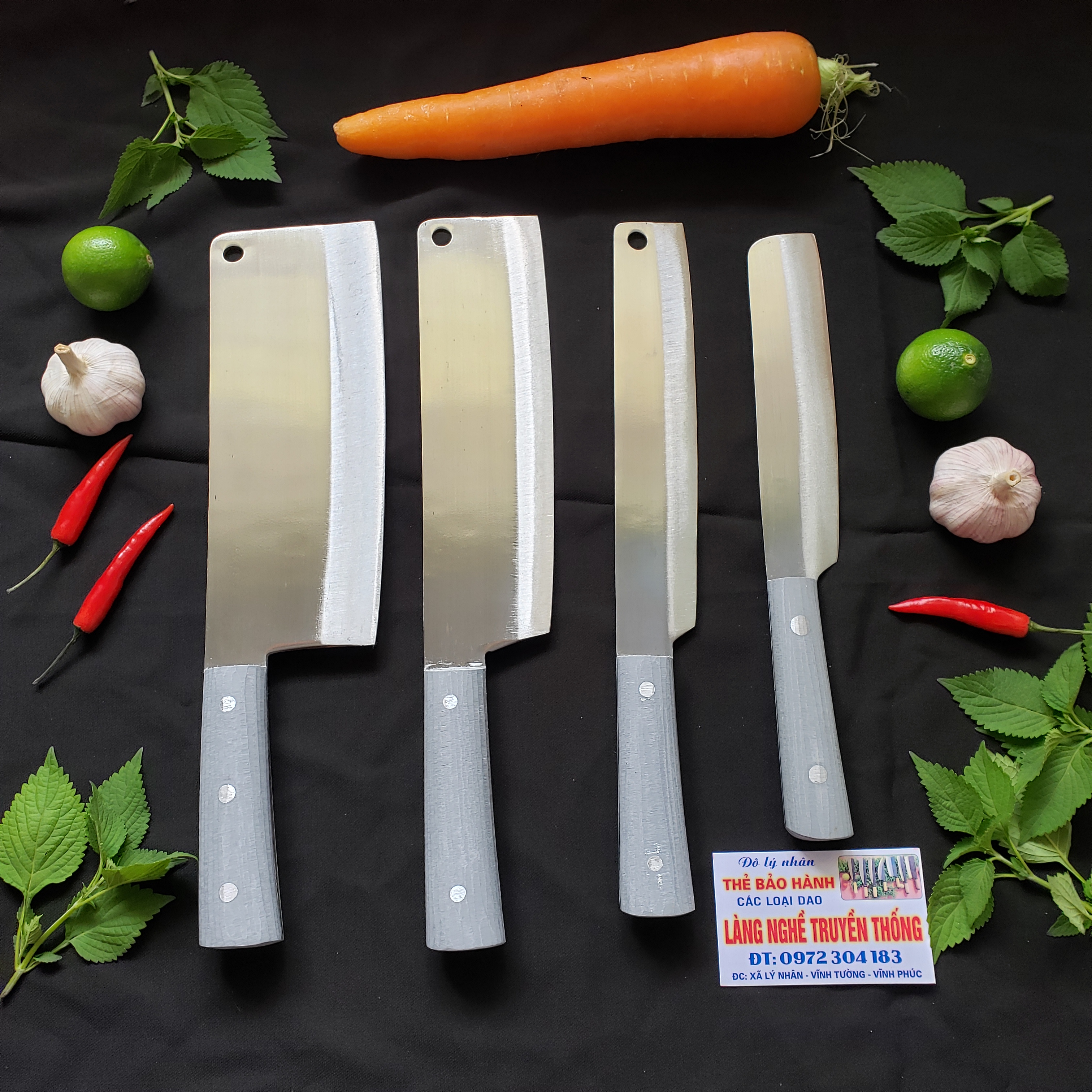 dao nhà bếp dao thái thép trắng cao cấp