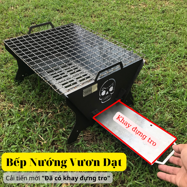 Bếp nướng than BBQ lắp ghép | Có khay hứng tro | Kích thước 30x40cm