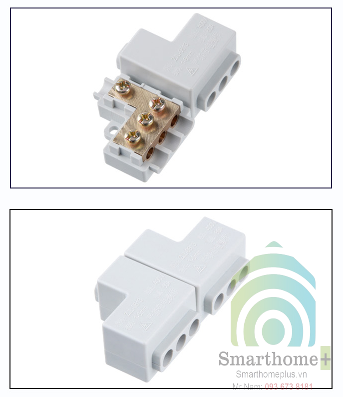 Bộ 2 Cút Nối Chia Dây Điện Đôi 1 Ra 3 ZJL-06