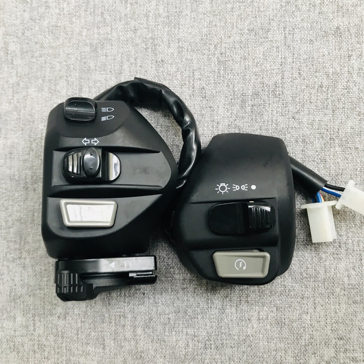 [BỘ CÙM TRÁI VÀ PHẢI] Bộ cùm công tắc EXCITER MIO NOUVO LUVIAS, bộ cùm nút nhấn xinhan sang đường, còi, đèn, chế độ đèn, nút đề gắn xe EXCITER 135 MIO NOUVO như zin theo xe