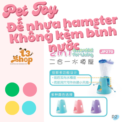 2-in-1 Plastic Base for Water Bottles for Hamsters - T3 Pets Shop