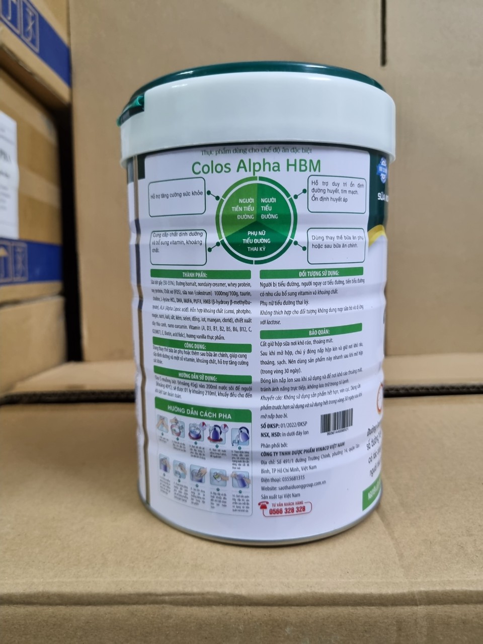 [Combo 3hộp 900g, HSD 2026] Sữa non tiểu đường ALPHA HBM.
