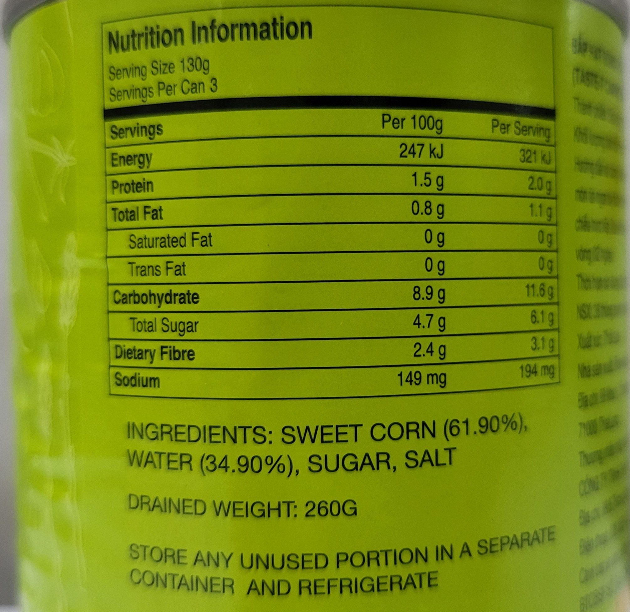 [Hộp 420g] BẮP HẠT ĐÓNG HỘP [Thailand] TASTE-T Whole Kernel Corn (halal) (pkg)