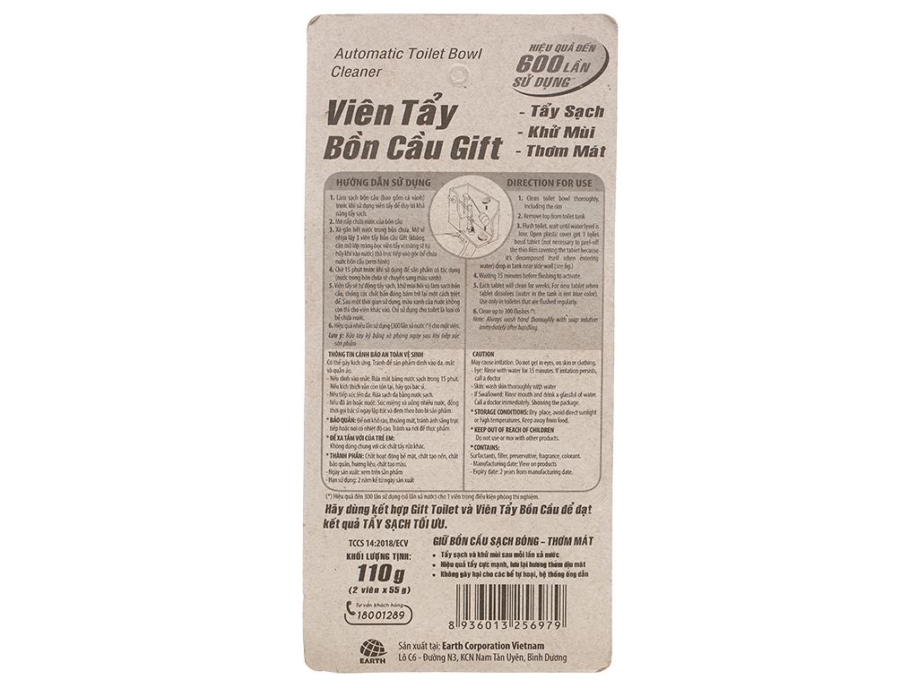 Viên thả bồn cầu Gift sạch bóng thơm mát