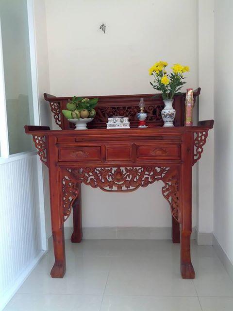 Bàn thờ gia tiên, bàn thờ phật, bàn thờ cúng, tủ thờ, bàn thờ tổ tiên , hàng loại 1, bàn thờ  gỗ 2 tầng - bàn nhị cấp gỗ MS 4.1