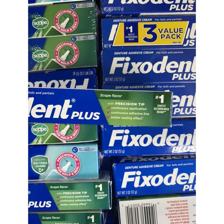 [Hương Bạc Hà] Keo Dán Hàm Răng Giả Fixodent 57g | Marathon Dental