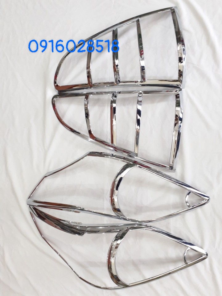 Bộ ốp đèn pha, đèn hậu innova 2012 2013 2014 2015 2016 xi mạ crom op den truoc sau