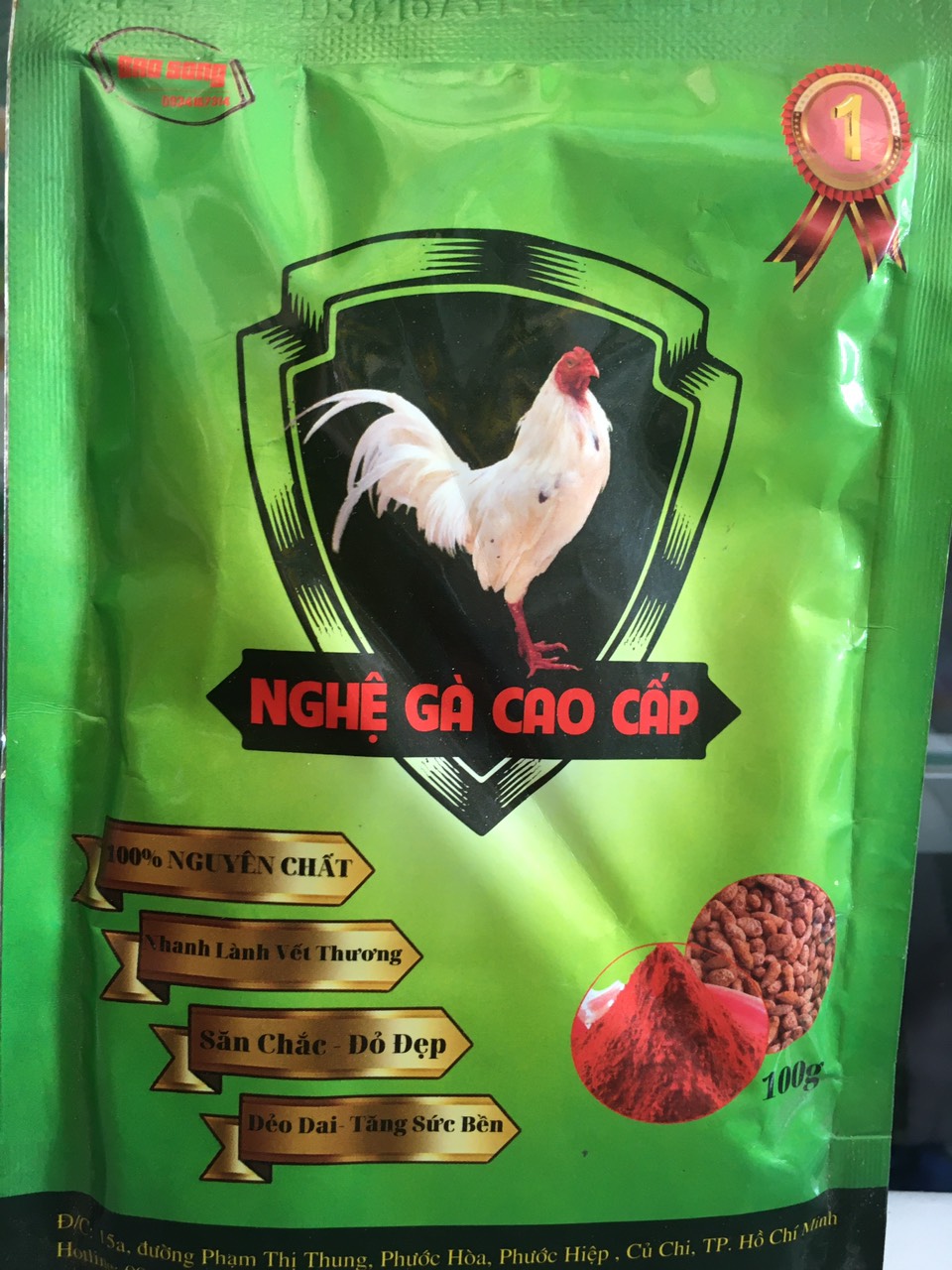 Bột Nghệ Đỏ Gà Đá Cao Cấp - Nghệ xay 100g [NGUYÊN CHẤT 100%]