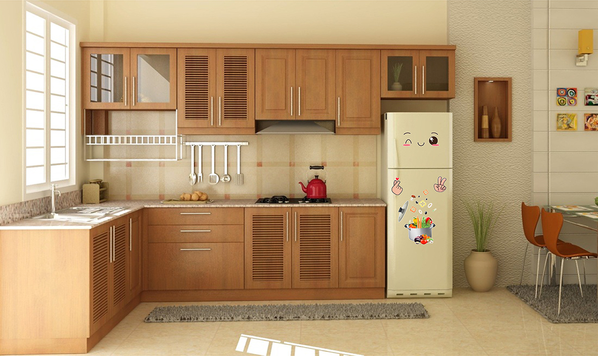 Decal trang trí tủ lạnh số 17