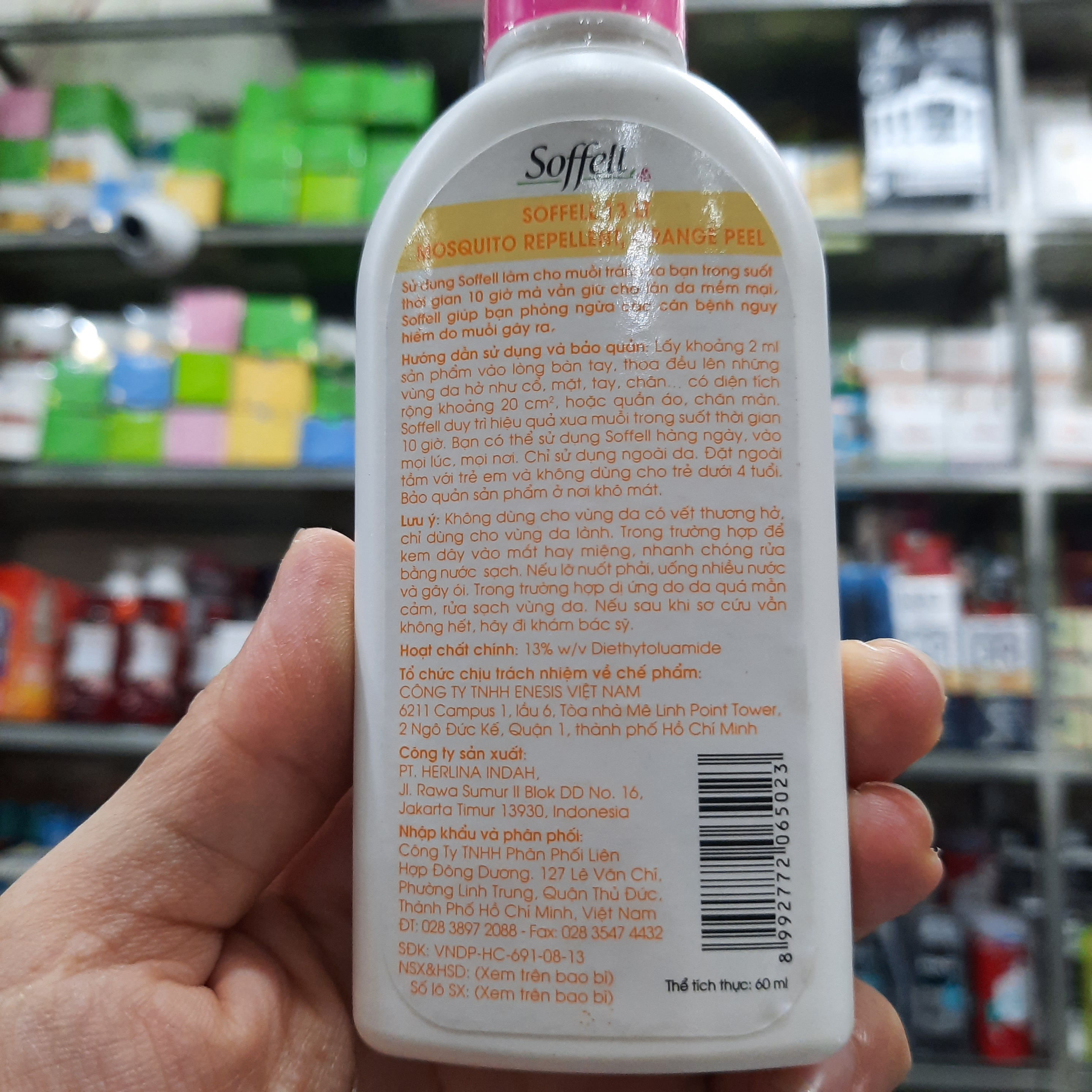 Kem Chống Muỗi Hương Cam Soffell 60ml
