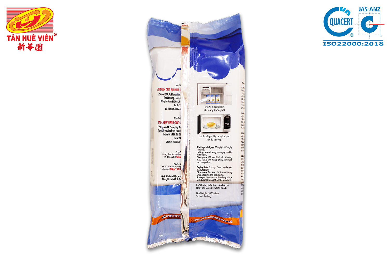 BÁNH PÍA CHAY THẬP CẨM (400g x túi ) Tân Huê Viên