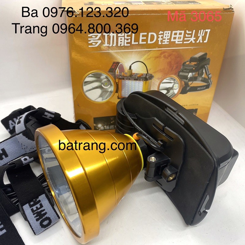 Đèn Pin đội đầu siêu sáng HT3065 300W 14-16h sáng có cổng USB