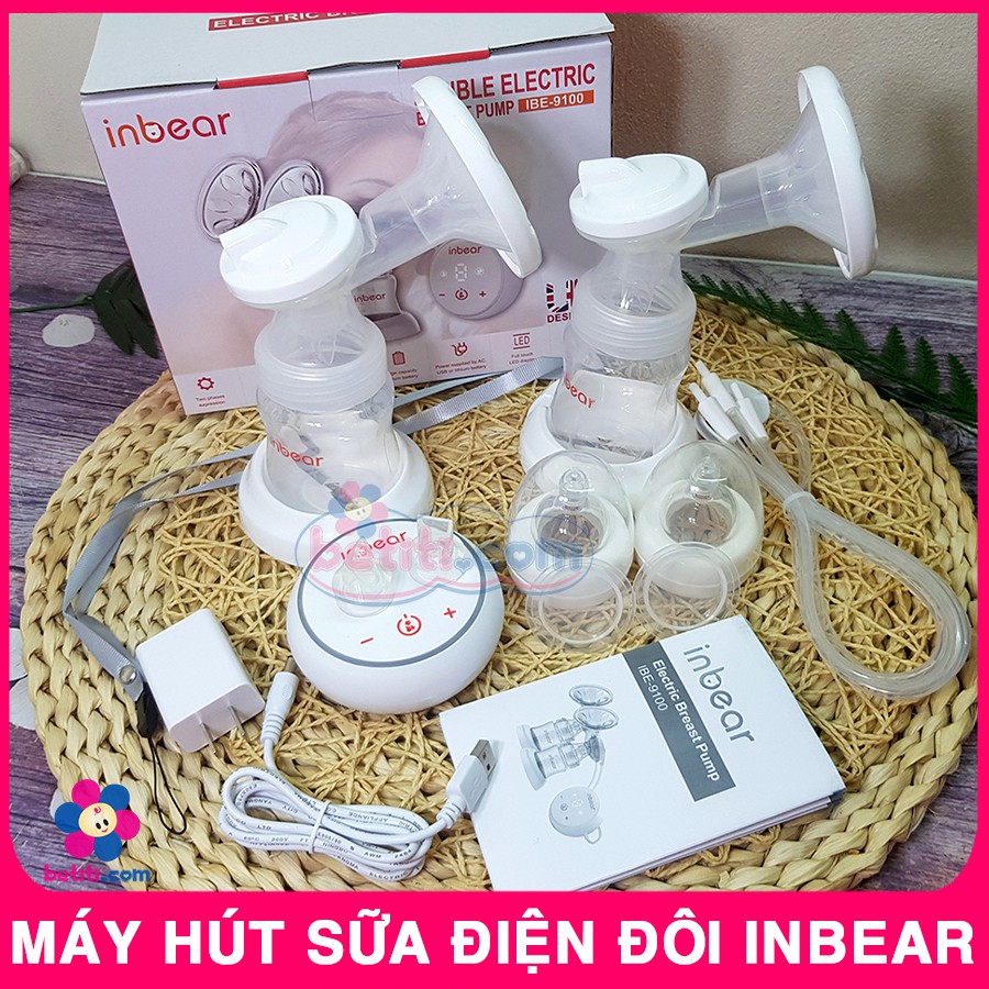Máy hút sữa điện đôi Inbear. Dụng cụ hút sữa sau sinh