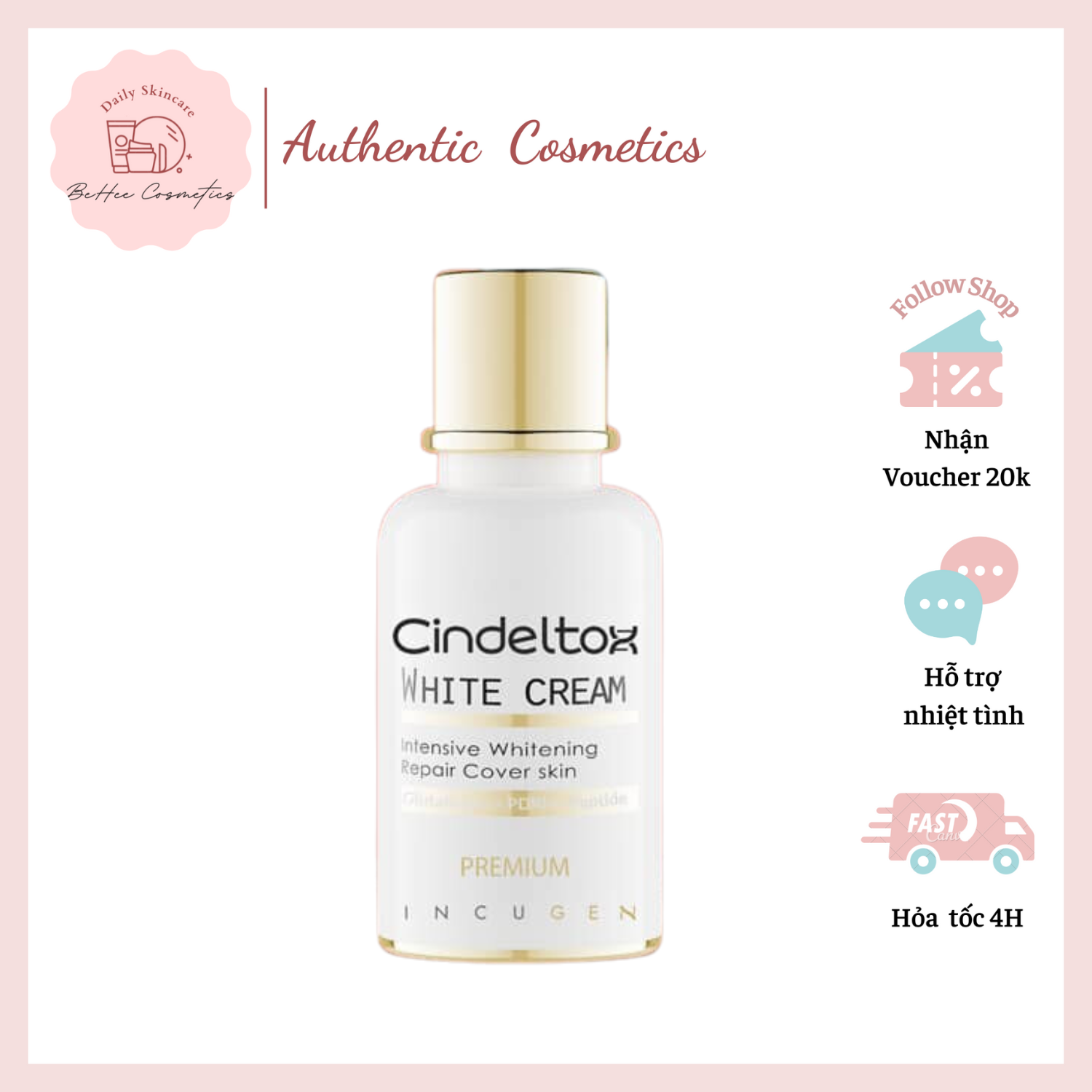 Kem dưỡng trắng da cindeltox white cream