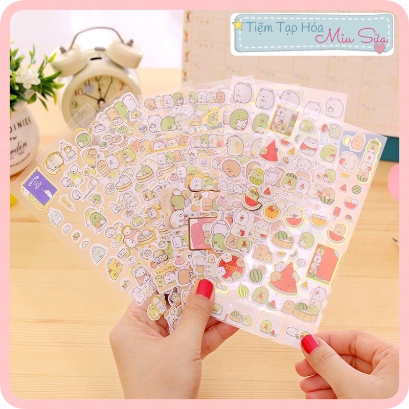 Miếng dán sticker Molang đáng yêu trang trí nhật ký - MiuSua