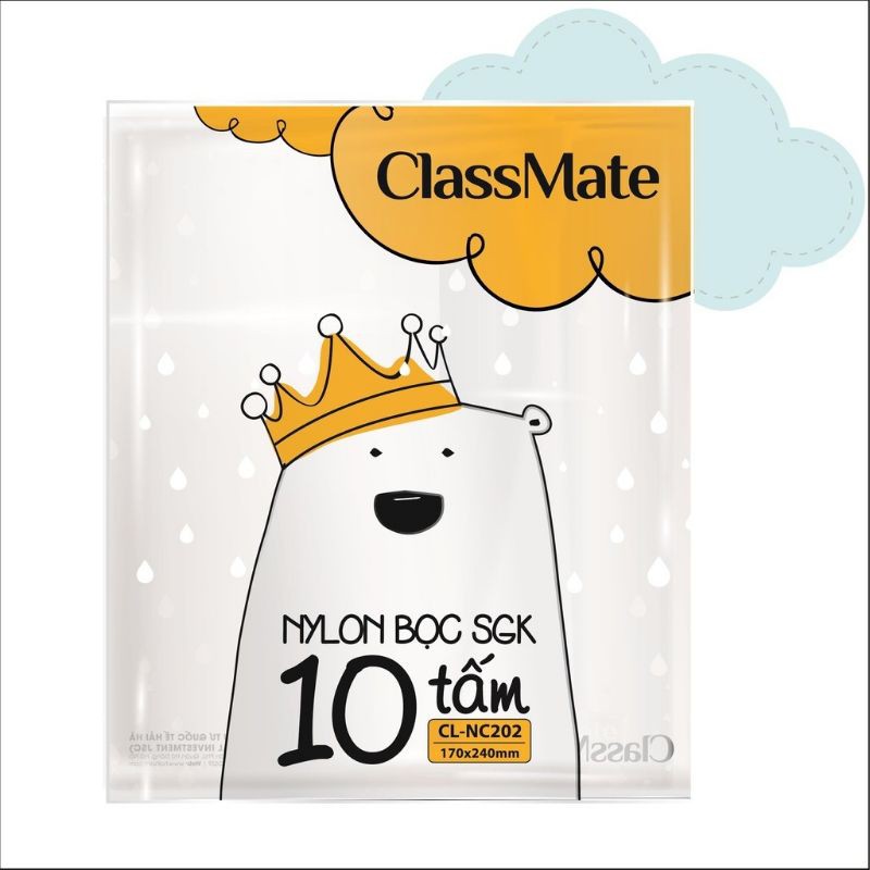 10 bọc sách giáo khoa classmate-nc202 ,bọc sách khổ 17x24cm