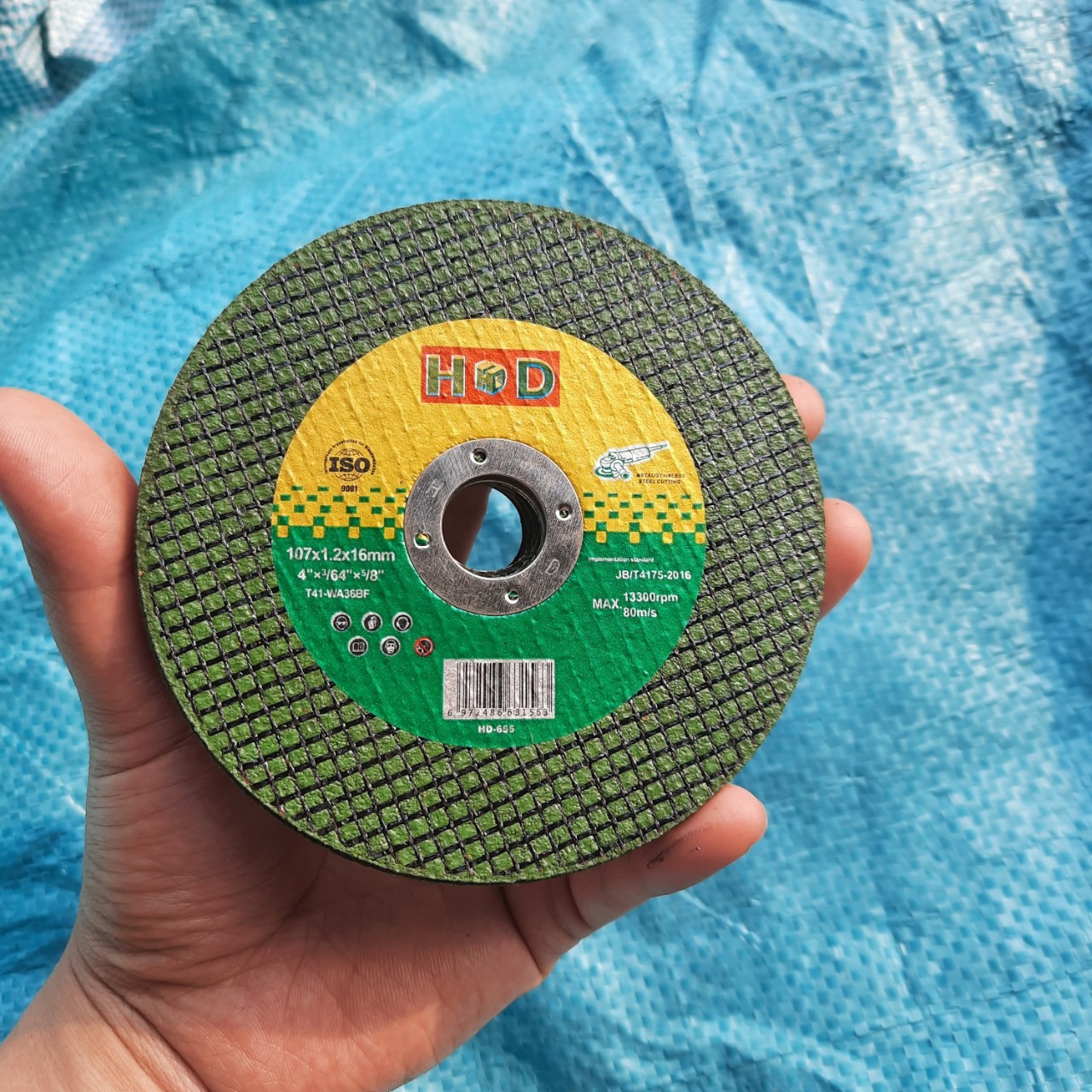 10 viên đá cát sắt inox HẢI DƯƠNG. đá cắt xanh phi 107mm chính hãng