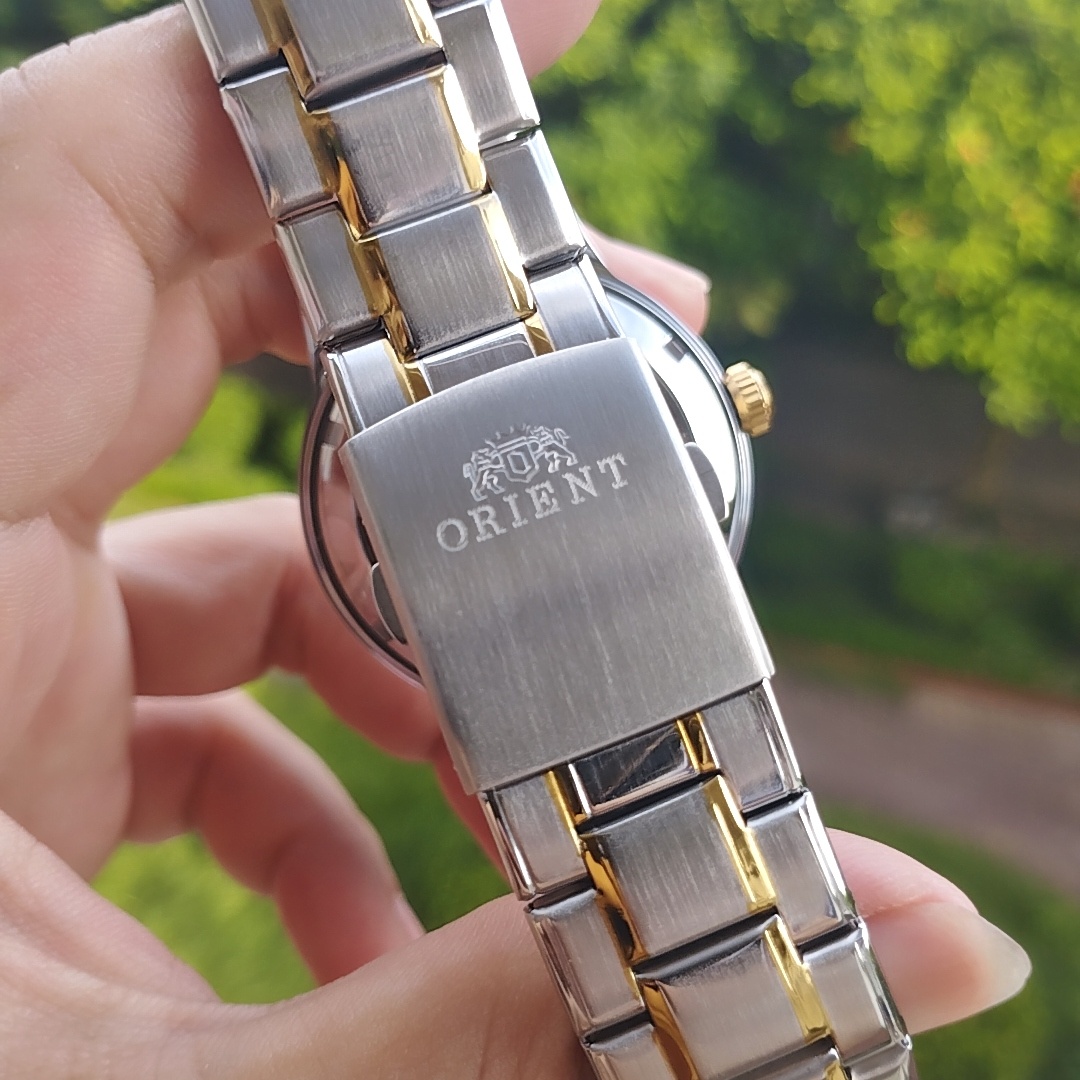 Đồng hồ cơ nam automatic Orient lộ cơ dây thép máy Nhật