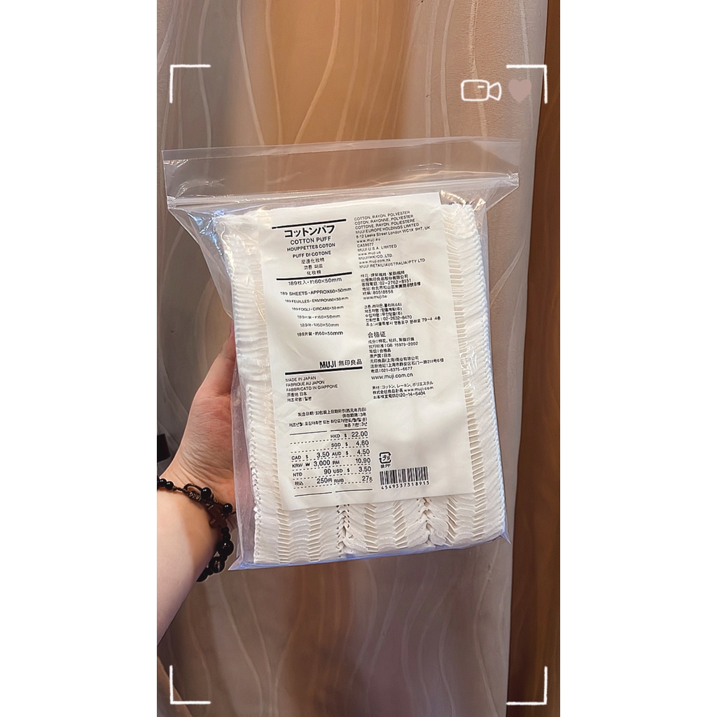 Muji - Bông tẩy trang 189 miếng