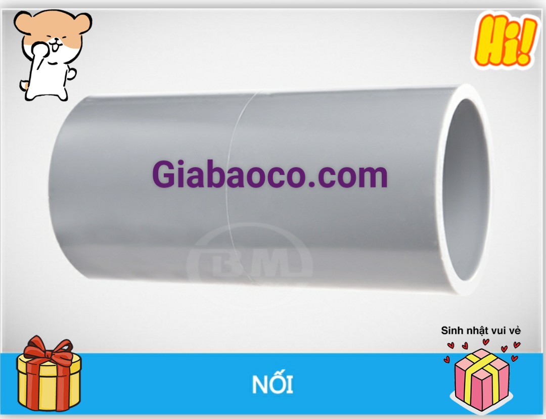 Nối Thẳng Nhựa PVC- Bình Minh Phi 21mm, 27mm, 34mm, 42mm,49mm,60mm- Đơn giá / 1 cái