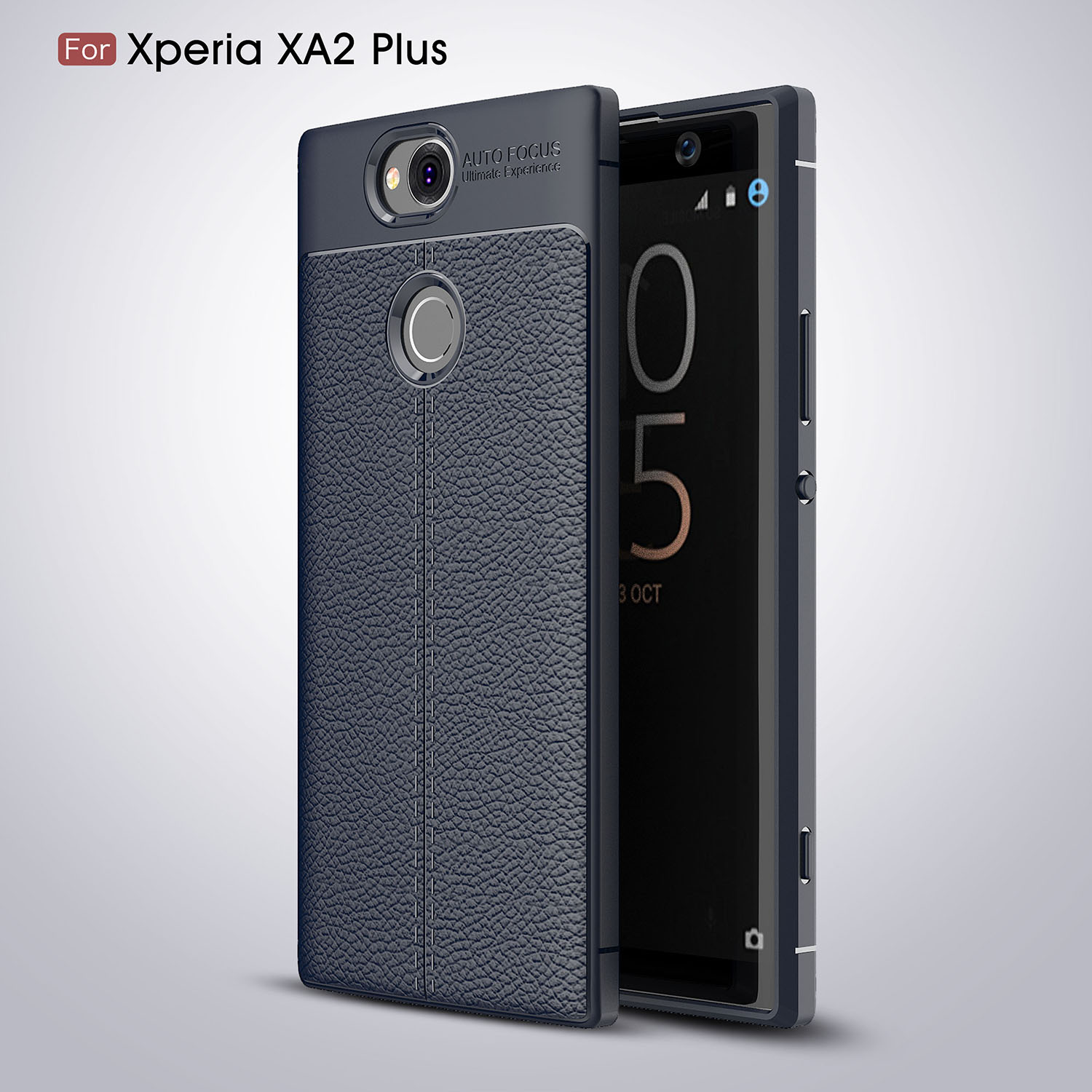 Ốp lưng Sony Xperia XA2 Plus silicon giả da, chống sốc Auto Focus