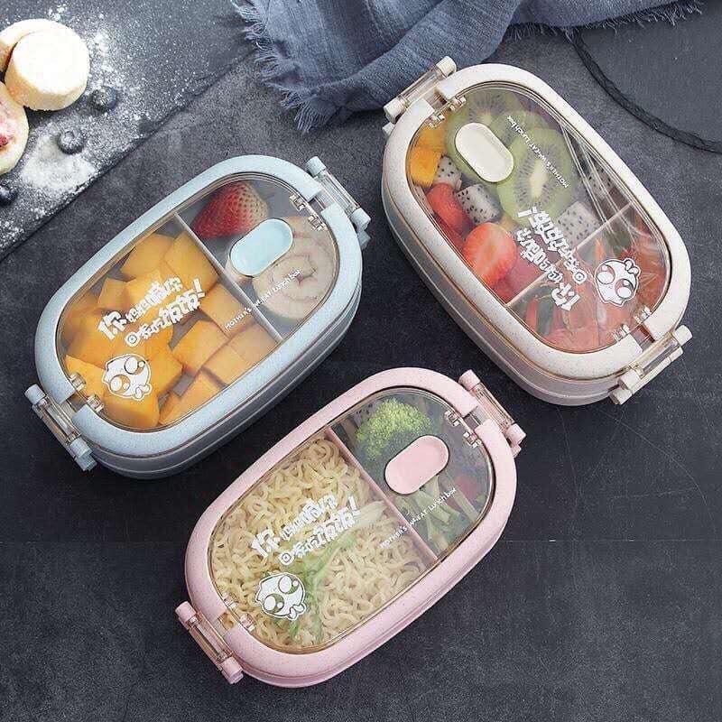 Hộp cơm lúa mạch Hàn Quốc 2 tầng