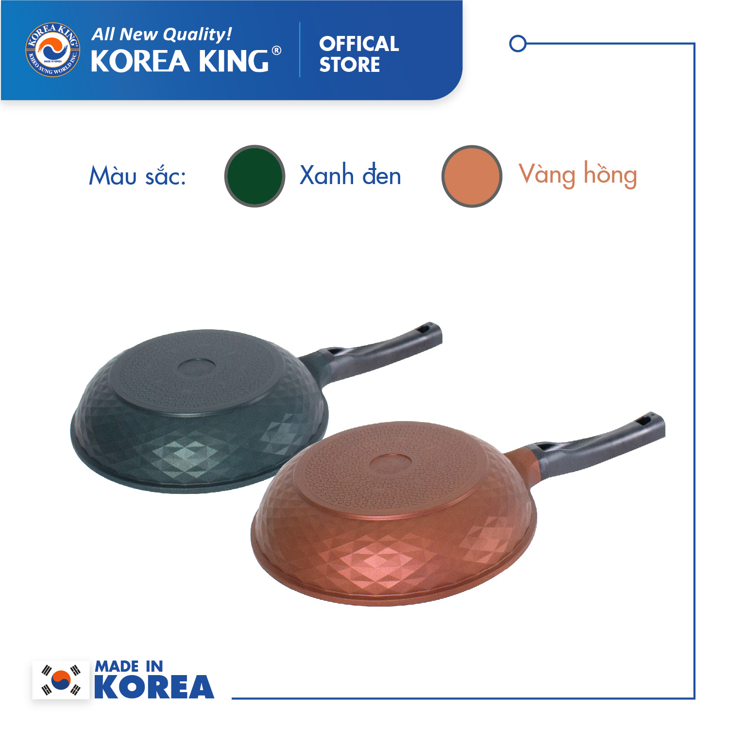Chảo cạn Diamond Korea King KFP-28DI (đường kính 28cm) - Hàng chính hãng