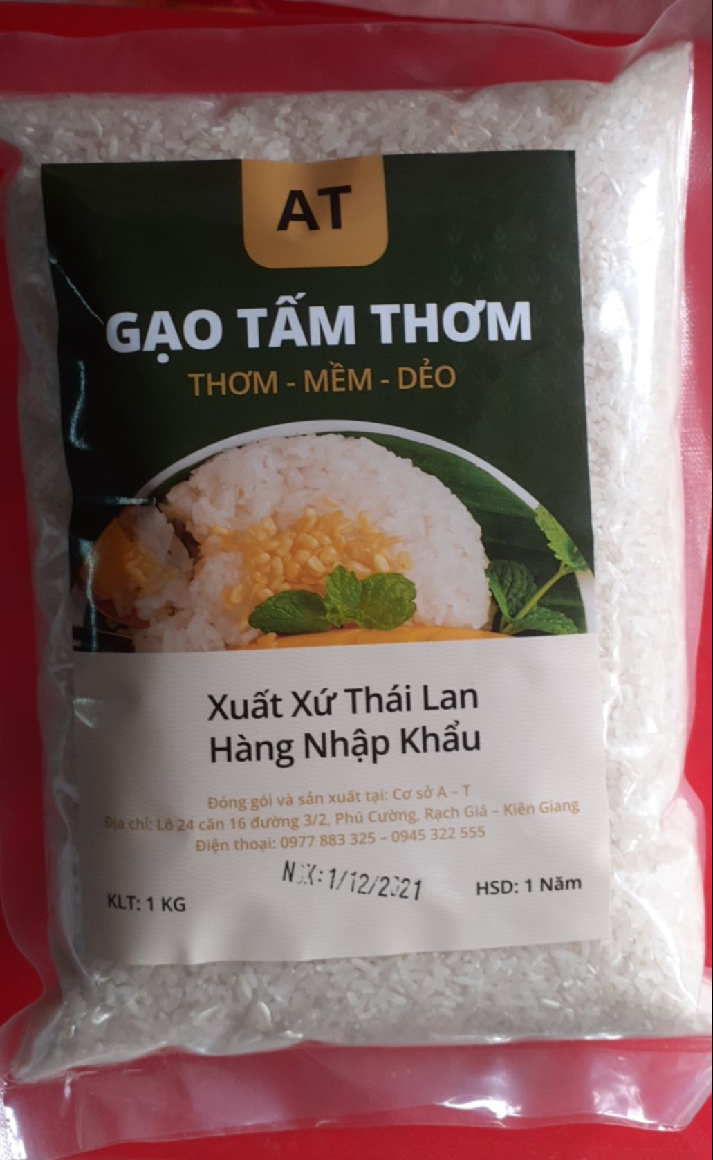 Gạo Tấm thailand thơn 1kg