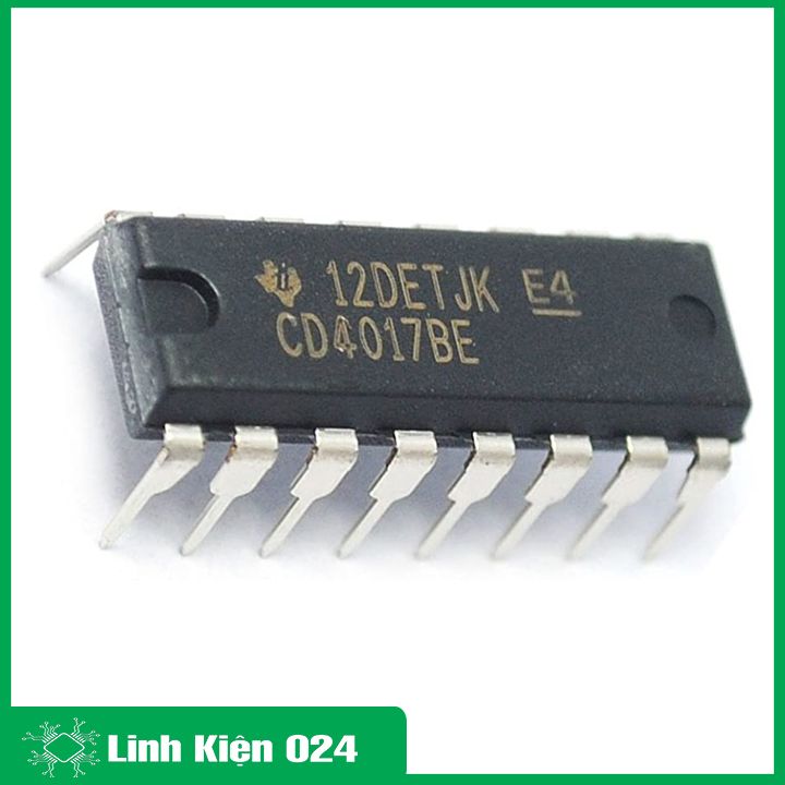 CD4017, IC đếm thập phân CD4017 chân cắm DIP16 / chân dán SOP16