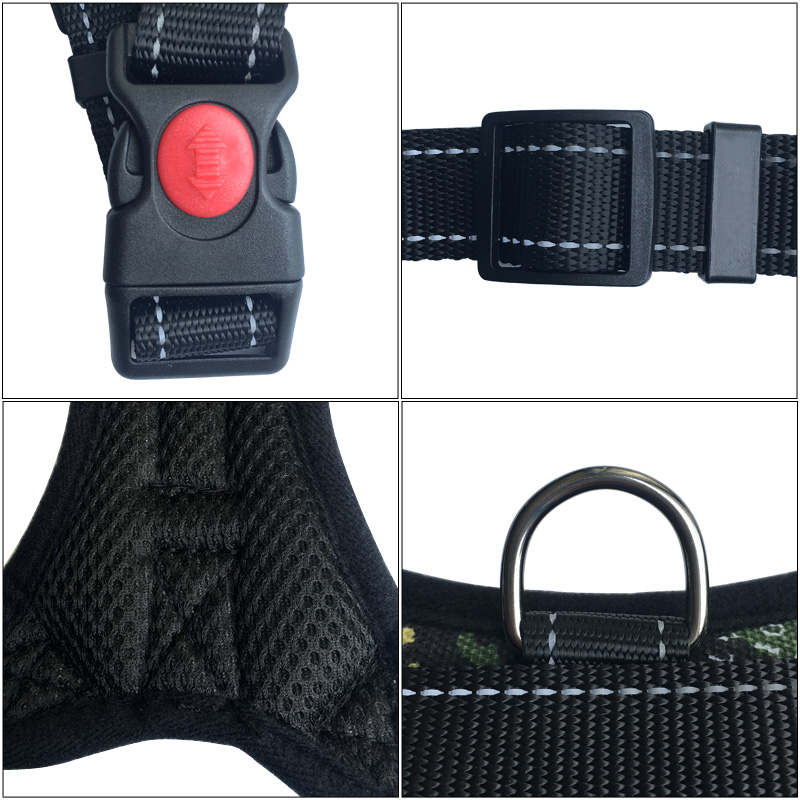 Durable Reflective Dog Harness For Dogs Adjustable Big Dog Harness Walking Harness For Small Medium Large Dogs Pitbull