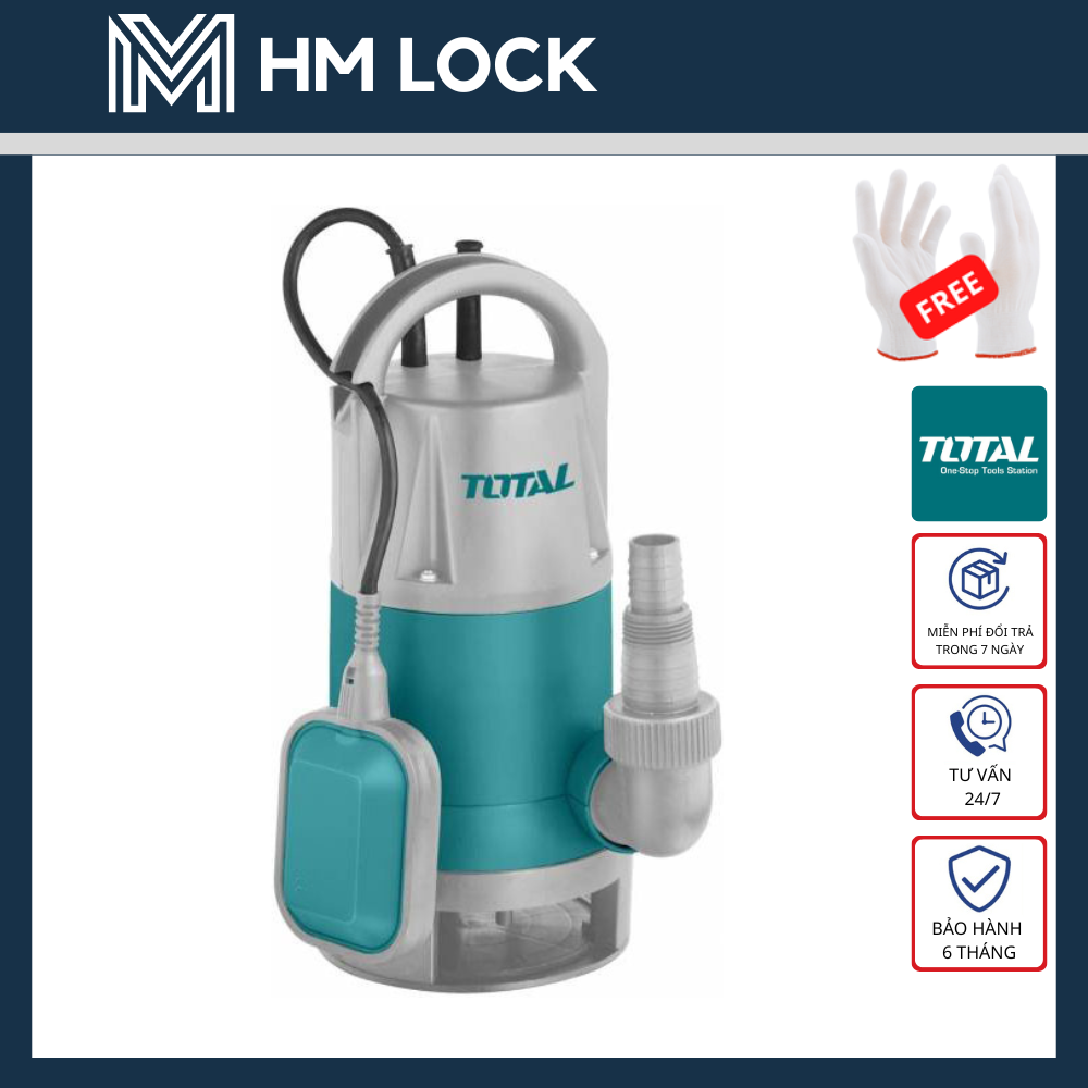 750w máy bơm chìm chất thải total - hàng chính hãng - twp87501 - hm lock