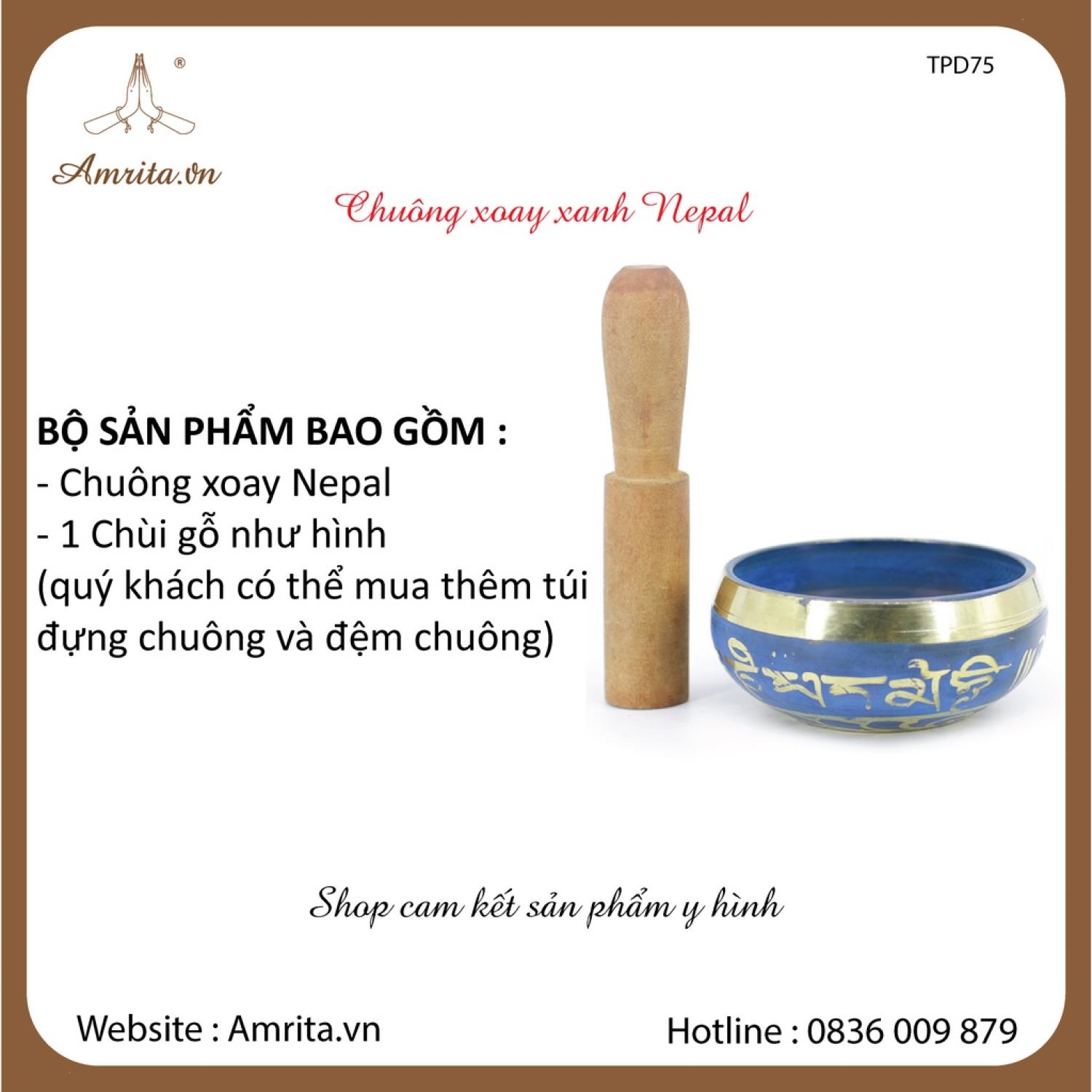 [giá sỉ]Chuông xoay Tây Tạng (Nepal) - Singing Bowl